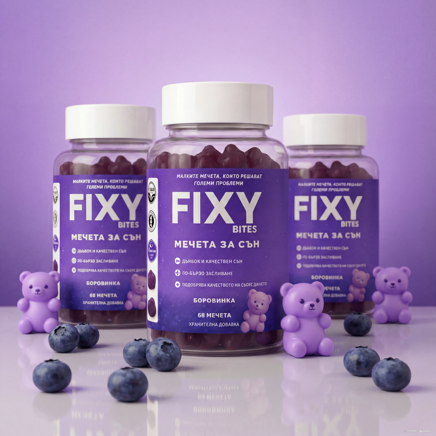 FIXY -  60 Желирани мечета за по-добър сън